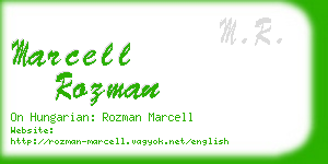 marcell rozman business card